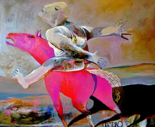 Surreal Rider Pink Horse