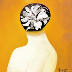 Woman With Floral Head