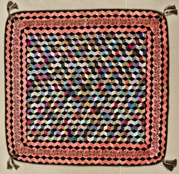 Tumbling Blocks Quilt, c.1865-70