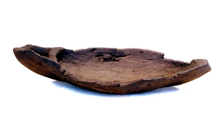 Viking wooden toy in the shape of a ship found near a Viking site in Greenland