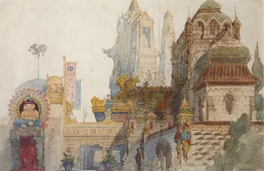 Stage Design for the Opera Ruslan and Lyudmila by M. Glinka