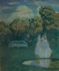 Park bathed in shadows, 1904