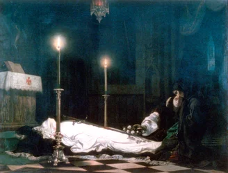 Laszlo Hunyadi on the Bier, 1859