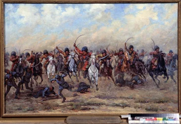 Attack of the Savage Division on the Austrian Infantry