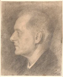 Portrait of Alfred Bramsen, Profile etc.