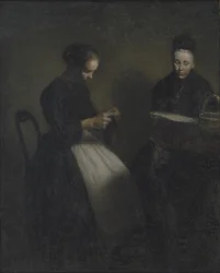 Evening in the Drawing Room. The Artist