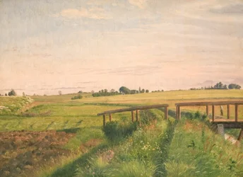 Field Landscape with a Bridge
