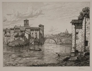 Scene at Ponte Rotto in Rome