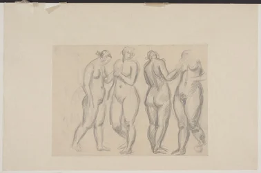 Four Standing Female Models