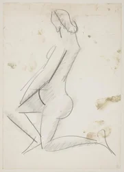Kneeling Woman, Profile to the Left