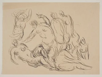 Composition with Seven Naked Women