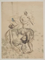 Composition with Three Naked Women