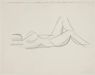 Reclining Female Model, Legs to the Right