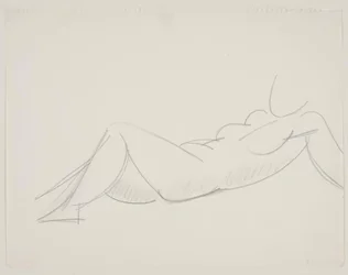 Reclining Female Model, Legs to the Left