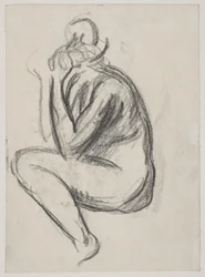 Seated female model