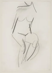 Seated Nude Woman Seen from the Front