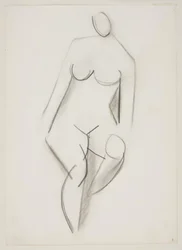 Seated Nude Woman Seen from the Front