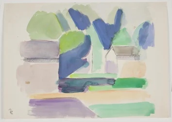 Forest Landscape with Houses