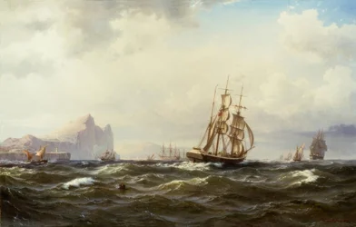 Ships in the Strait of Gibraltar