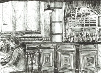 Cafe at the Royal Exchange, Manchester, 2011