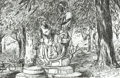 Statue in Jardin Luxemburg Paris, 2003