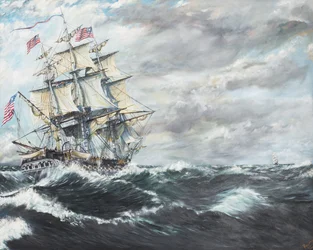USS Constitution Heads for HM Frigate Guerriere 19081812, 2003