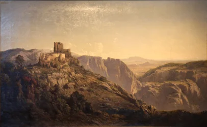 Panorama on the Hills of the Castle of Evenos, near Toulon
