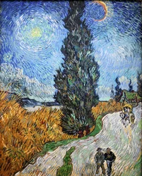 Country Road in Provence by Night