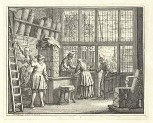 Interior of a Fabric Shop