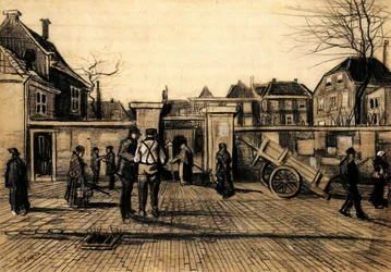 Entrance of the Municipal Bank of Loan in The Hague, 1882