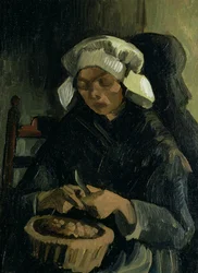 A Peasant from Neunen Peeling Potatoes