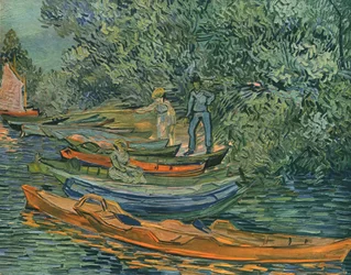 Bank of the River with Rowing-Boats at Auvers