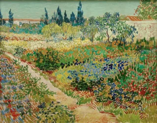 Blooming Garden with Path