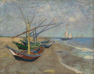 Fishing Boats on the Beach of Les Saintes-Maries-de-la-Mer, Arles, June 1888