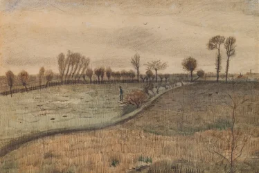 Landscape with Pollard Willows (verso: Figure in a Landscape)