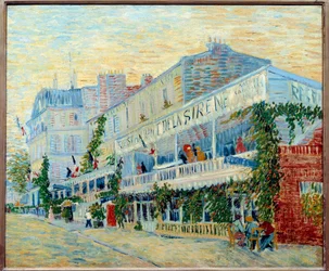 The Restaurant La Sirène at Asnières, 1887, H. 0.54 x 0.65 m, Paris, Musée d