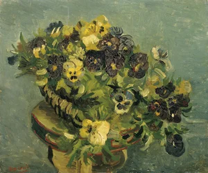 Basket of Pansies