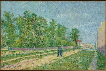 Road on the Edge of Paris, Farmer Carrying a Spade on His Shoulder, 1887