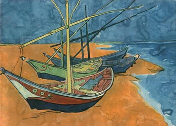 Sailing Boats on the Beach at Les Saintes-Maries, June 1888