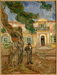 Saint Paul Hospital in Saint-Rémy-de-Provence. Painting by Vincent van Gogh (1853-1890), 1889. Sun. 0,63x0,48 m. Paris, Musée d