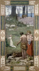 Saint Genevieve as a Child in Prayer