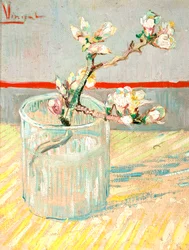 Sprig of Flowering Almond Blossom in a Glass, 1888