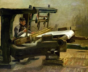 Weaver at the Loom, Facing Right