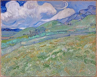 Wheatfield and Mountains