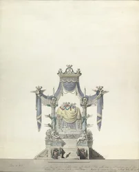 Catafalque for the Empress Catherine the Great of Russia Front Elevation