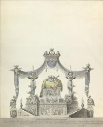 Catafalque of the Empress Catherine the Great of Russia, Side Elevation, 1796