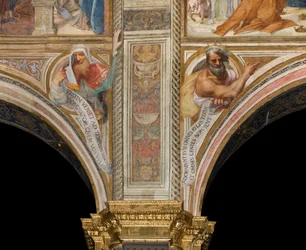 Central Nave, Plume Fourth and Fifth Campata Nord, Vincenzo Campi 1573, Busts with Prophets