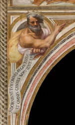 Central Nave, Plume Quinta Campata Nord, Vincenzo Campi 1573, Bust with Prophet