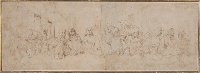 a) The Last Supper; b) Putti, c.1515