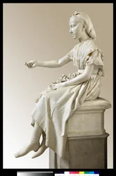 Portrait of Marquise Virginia Busti Porro as a Young Girl or Young Lady Offering a Flower